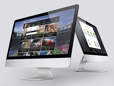 Football game app clean desktop football simple website