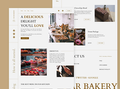 Oscar Bakery Landing Page design ui ux