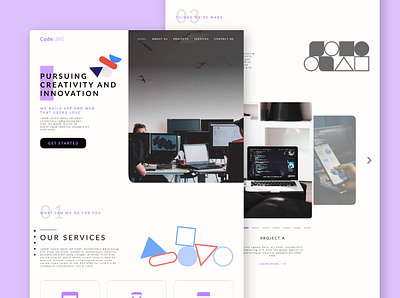 Code Line Digital Agency Landing Page design ui ux website