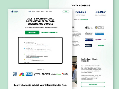 Delete My Info Cybersecurity Landing