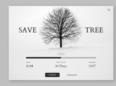 Save Tree Donation Website design figma ui ux website