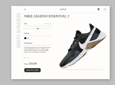 Shoe E-commerce Product Detail design figma ui ux website