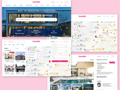 Towalla Real Estate Website design figma landing page ui ux website