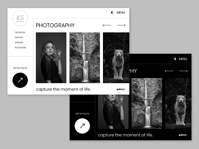 Kaptured Photography Studio Landing Page design figma landing page ui ux website