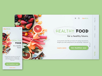 GoHeal Healthy Food Program Website Design design figma landing page ui ui design uiux ux ux design web web design website