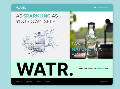 WATR Website Design design figma landing page ui ux web design website