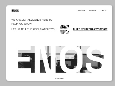 ENOS Digital Agency Website Design design figma landing page ui ux web design website