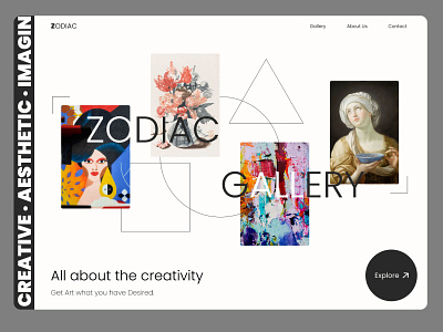 Zodiac Gallery Website Design design figma landing page ui ux web design website