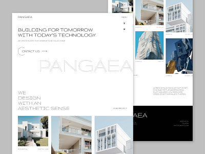 Pangaea Architecture Website Design design figma landing page ui ux web design website