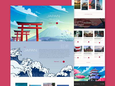 Japan Travel Website Concept design figma landing page ui ux web design website