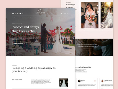 LOVE N BRIDE Website Design design figma landing page ui ux web design website