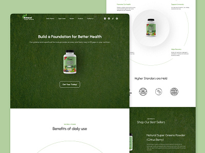 Natural Super Green Website Design