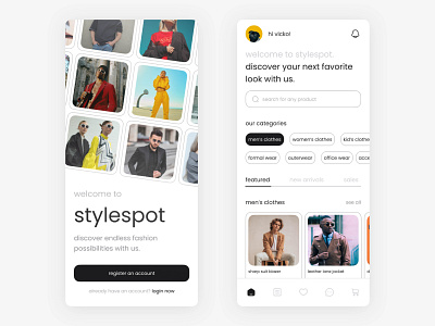 stylespot App Design app app design design figma mobile app mobile app design ui ux