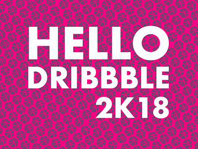 HELLO DRIBBBLE 2018 dribbel futura graphic hello mosaic new pink