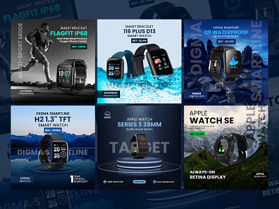 Smart Watch Social Media Post Design ads advertising banner design designer facebook facebook post gadget gears graphic design instagram instagram post post print smart watch smart watch andro social media social media post technology watch design