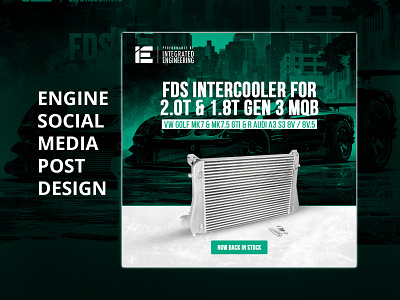 Engine Social Media Post Design ads advertising automobile automotive banner car design engine facebook graphic design instagram post vehicle