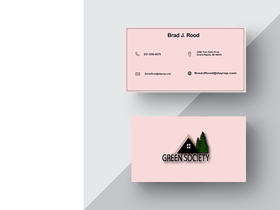 Green Society Business cards 3d app branding business cards card design graphic design illustration logo typography ui vector