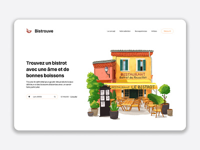 Bistrouve branding cooking graphic design illustration ui webdesign