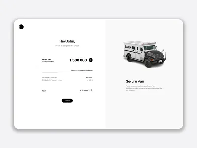 Fourgon Blindé bank demo design ecommerce form interface proto simple step ui ux