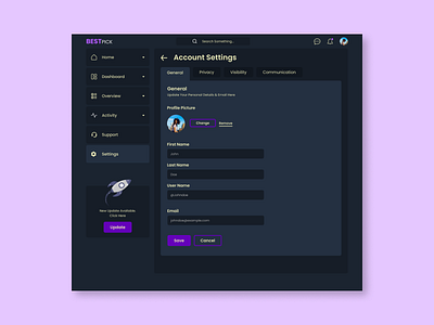 Day - 007 | Settings screen | #DailyUiChallenge dailyuichallenge design figma graphic design ui ux