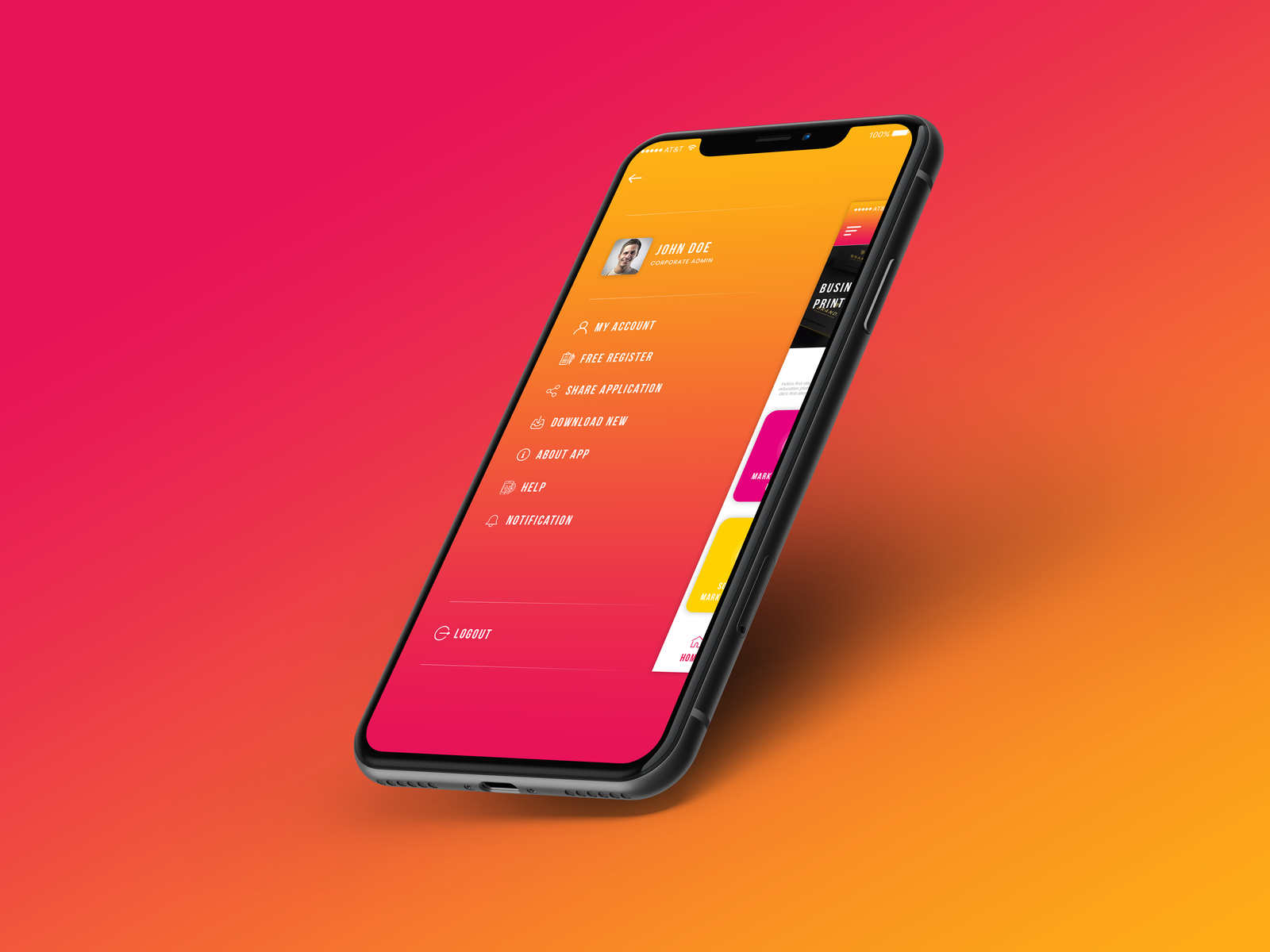 Menu Screen by Aniket paste on Dribbble