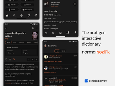 Normal Sözlük - Interactive Dictionary app branding design graphic design ui