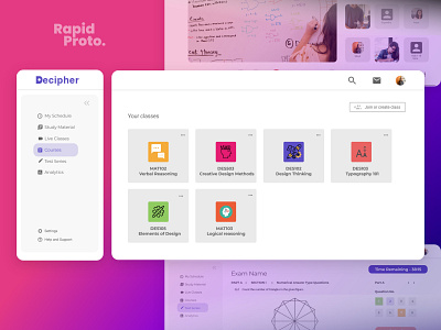 Students Portal-Rapid Proto. courses dashboard exam taker examination live live classes live lectures material portal student student dashboard students students portal study material studying