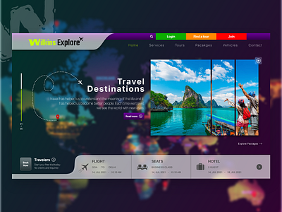 Wilkins Explore - Search | Book | Travel agency agency website ui go ibibo landing page ui thomascook travel travel agency travel agency landing travel agency website travel website ui website website ui