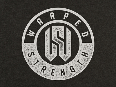 Warped Strength // Badge badge branding design distress logo print screen print screen printing texture typography