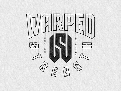 Warped Strength // Badge II badge branding design distress logo pencil texture typography