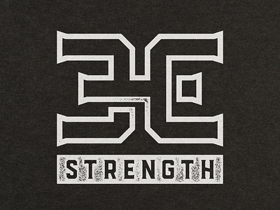 Three Elite Strength // Logo branding design distress logo texture typography vintage