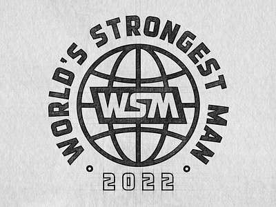 WSM // Badge badge branding design fitness gym logo strong strongman texture typography