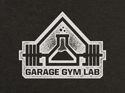 Garage Gym Lab // Logo branding design fitness garage gym gym logo print stamp typography