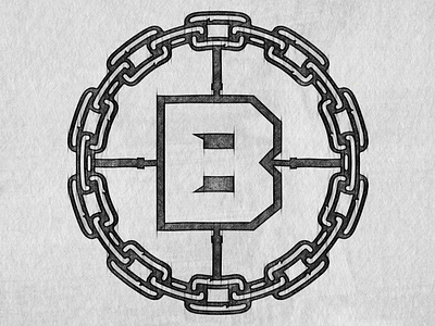 Basement Barbell // Logo barbell branding chains design fitness gym letter b logo typography