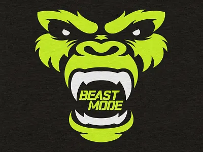 Forever Fierce // Beast apparel beast beast mode design gorilla logo mascot neon screen print shirt silverback