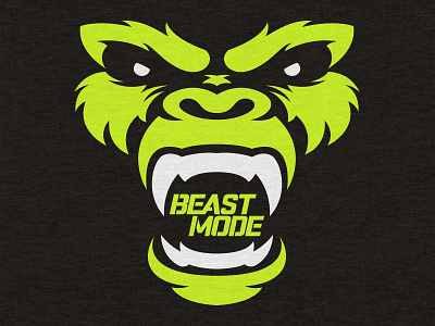 Forever Fierce // Beast apparel beast beast mode design gorilla logo mascot neon screen print shirt silverback