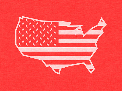Forever Fierce // Stars & Bars america apparel map red screen print shirt usa