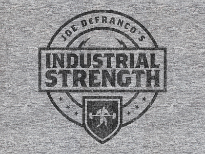 DeFranco's Gym // Podcast Shirt branding circle distress fitness logo training