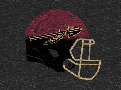 FSU // Alternate Black Helmet Shirt apparel fsu screen printing seminoles shirt