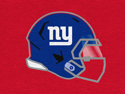 NY Giants // OBJ Helmet apparel football gameday giants helmet icon logo screen print screen printing shirt