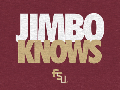 FSU // Jimbo Knows (Nike Homage) design football fsu nike screen print seminoles shirt typography