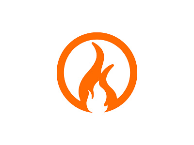 Torch // Logo branding circle fire flame logo