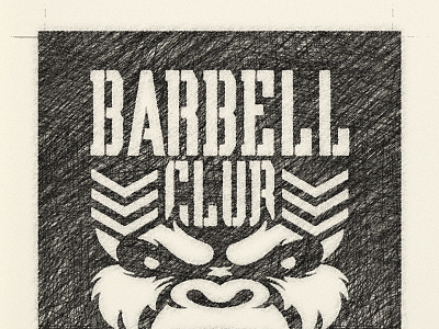 Forever Fierce // Barbell Club branding gorilla moleskine pencil shirt sketch typography