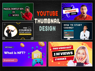 Youtube Thumbnail Design Hire Me: Fiver Upwork