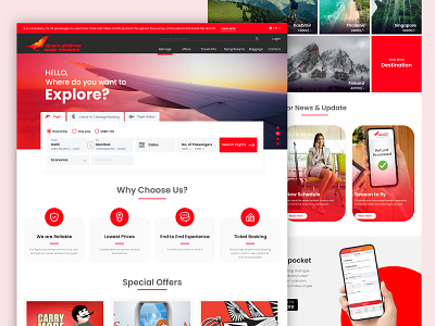 Airindia Website Redesign home page landing page redesign ui user interface website