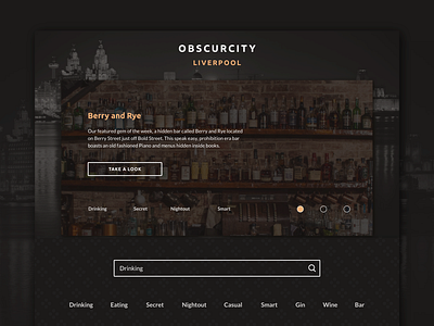 Obscurcity Landing Page UX - Searching local hidden gems