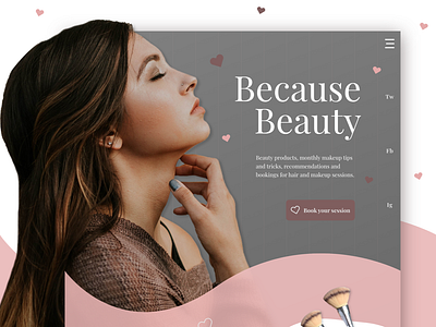 Because Beauty Landing Page Ui Concept