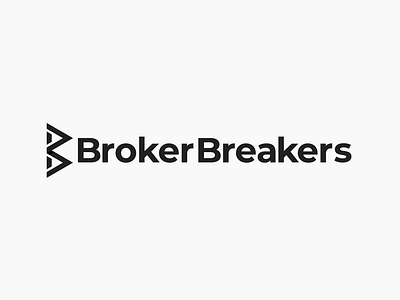 Broker Breakers Logo branding clean design designs grey logo typography ui ux