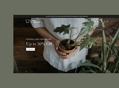 Lush Planter | Online Shopping app design ecommerce ecommerce design ecommerce website onlineshopping overview plant planter product design ui uiux webdesign website