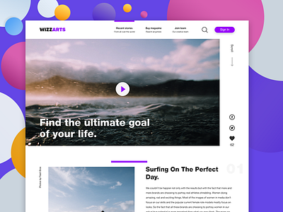 Surfing Blog blog clean design digital minimal simple tech ui visual web design